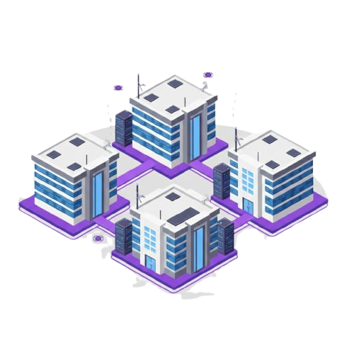 Residential Proxy Network Illustration